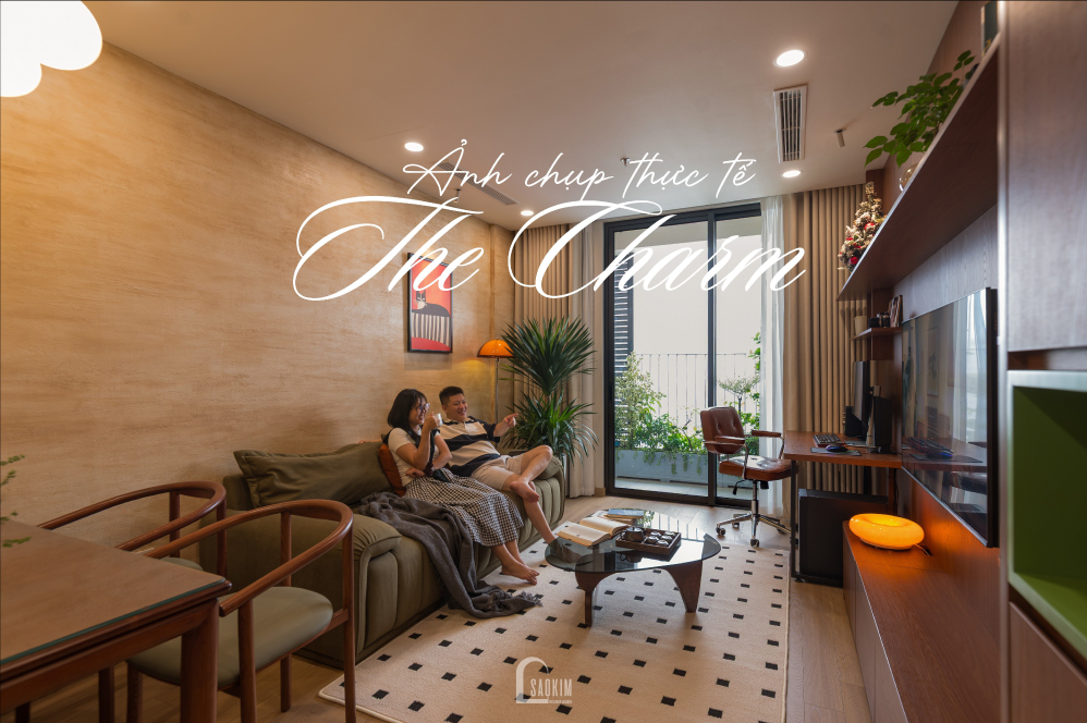 Thiết kế thi công nội thất chung cư phong cách Mid - Century Modern dự án The Charm An Hưng